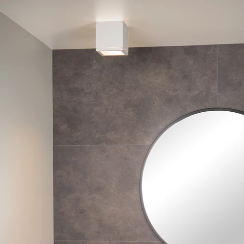 Lucide AVEN - Plafondspot Badkamer - 1xGU10 - IP65 - Wit - sfeer 1